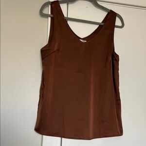 Elegant Brown Sleeveless Top